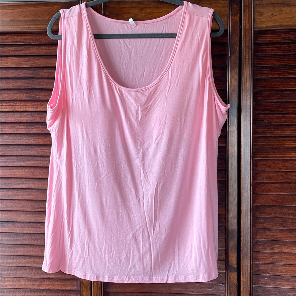 NWT Womens Pink Padded Top Tank Top Size XL See Measurements In Photos